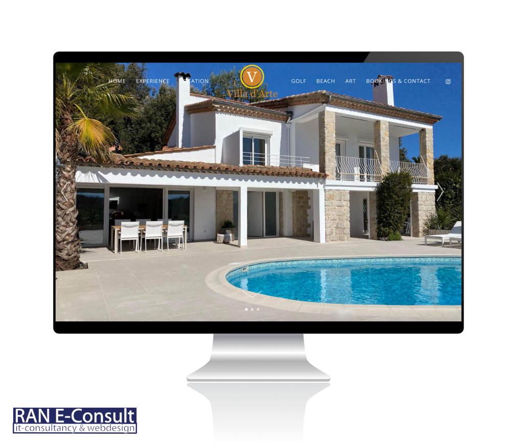 Villa d Arte France webdesign by RAN E-Consult