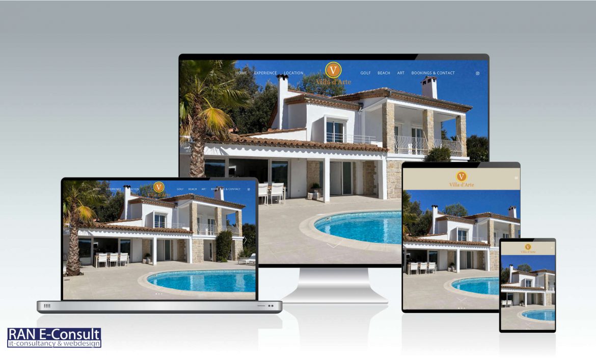 Villa d Arte France webdesign by RAN E-Consult